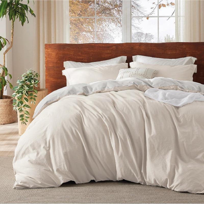 Duvet Semidoble Beige/Gris Claro