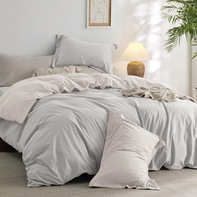 Duvet Semidoble Beige/Gris Claro